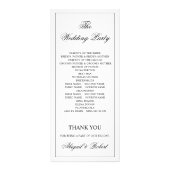 Black branch Old Money wedding program Werbekarte (Hinten)