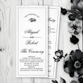 Black branch Old Money wedding program Werbekarte