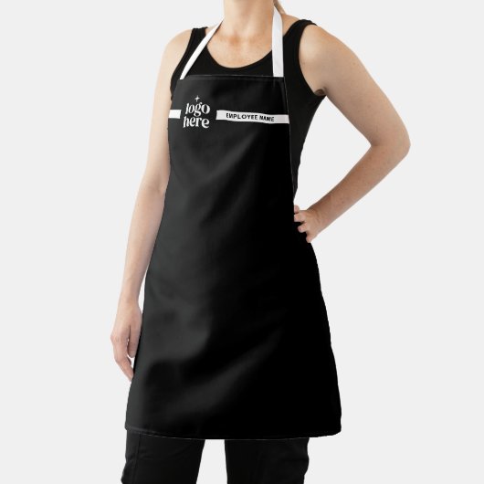 Black  Branded Employee Name Logo Schürze (InSitu)