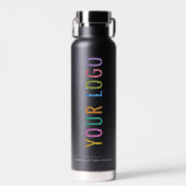 Black Branded Thor Water Bottle with Business Logo Trinkflasche (Vorne)