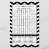 Black Brautparty Showroom Word Search Game (Vorderseite)