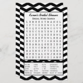 Black Brautparty Showroom Word Search Game (Vorne/Hinten)