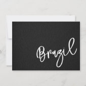 Black Brazil Passport Dankeskarte (Rückseite)