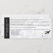 Black Brazil Wedding Boarding Pass (Rückseite)