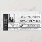 Black Brazil Wedding Boarding Pass (Vorderseite)