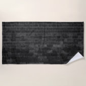 Black Brick Design Beach Handtuch (Vorderseite)