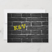 Black Brick Save the Date Einladung (Rückseite)