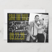 Black Brick Save the Date Einladung (Vorderseite)