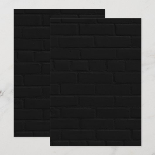 Black Brick Wall Einladung (Vorne/Hinten)