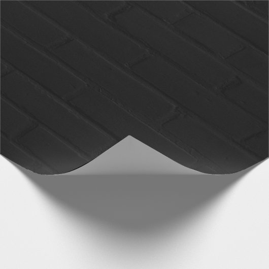 Black Brick Wall Geschenkpapier (Ecke)