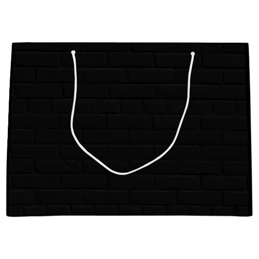 Black Brick Wall Große Geschenktüte (Vorderseite)