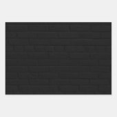 Black Brick Wall Print Geschenkpapier Set (Vorderseite 3)