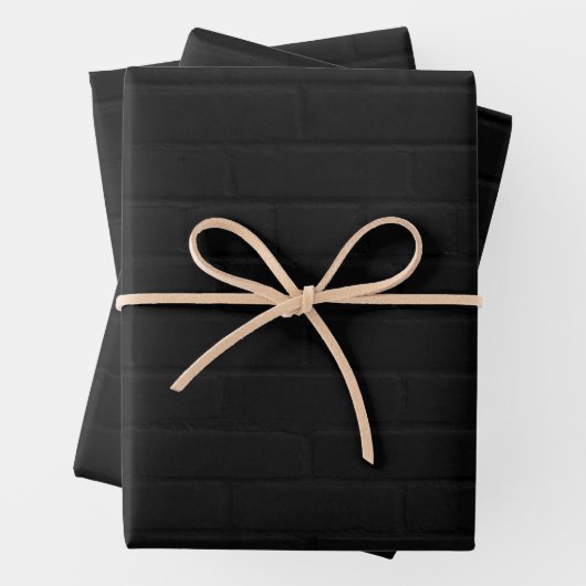 Black Brick Wall Print Geschenkpapier Set (Beispiel)