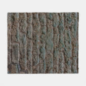 Black Brick Wall Textureabstract, Architektur, ba Fleecedecke (Vorderseite (Horizontal))