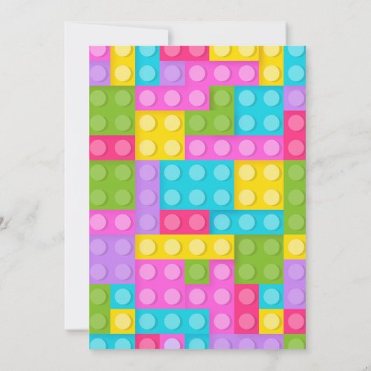 Black Bricks Einladung zum Geburtstag (Rückseite)