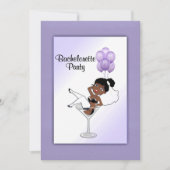 Black Bride Orchid Junggeselinnen-Abschied Einladu Einladung (Vorderseite)