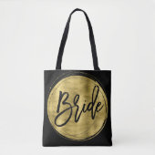 Black Bride Wedding Bags Imitate Gold Foil Tasche (Vorderseite)