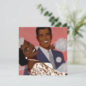 Black Bride Wedding Save The Date (Stehend Vorderseite)