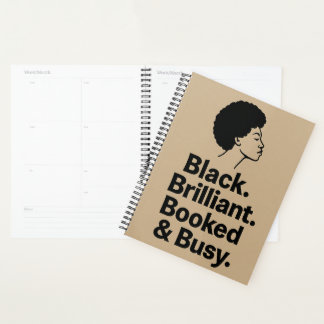 Black. Brilliant. Booked & Busy - Daily Planner Planer