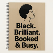 Black. Brilliant. Booked & Busy - Daily Planner Planer (Vorderseite)