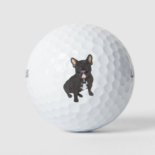Black Brindle Frenchie French Bulldog Golfball (Vorderseite)