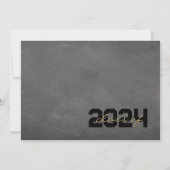 Black Bronze Chalkboard Abschluss Danke Karte (Rückseite)