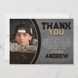 Black Bronze Chalkboard Abschluss Danke Karte