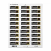 Black Bronze Chalkboard Abschluss Rücksendeadresse (Vorne)