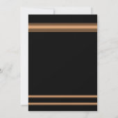 Black Bronze Copper Elegantes Party Einladung (Rückseite)