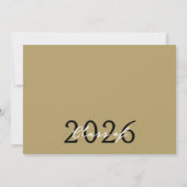 Black & Bronze Foto Filmstrip Abschluss Collage Einladung (Rückseite)