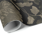 Black Bronze Ombre Modernes Vintages Blumenmuseum Geschenkpapier (Rolleneckpunkt)