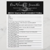 Black Brow Wax Tint-Kundeneinwilligungsformular Flyer (Vorne)
