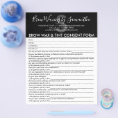Black Brow Wax Tint-Kundeneinwilligungsformular Flyer (Einzeln)