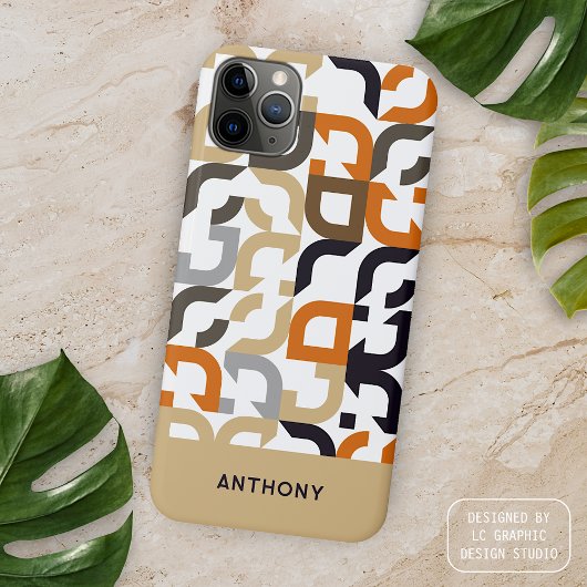 Black Brown Beige Orange Art Pattern Case-Mate iPhone Hülle