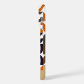 Black Brown Beige Orange Art Pattern iPhone Hülle (Linke Seite)