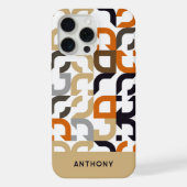 Black Brown Beige Orange Art Pattern iPhone Hülle (Rückseite)
