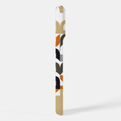 Black Brown Beige Orange Art Pattern iPhone Hülle (Rechte Seite)