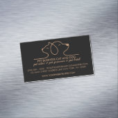 Black Brown Dog Cat Einfache Logokombination Tierf Magnetische Visitenkarte (Beispiel)