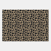 Black Brown Giraffe Drucken Geschenkpapier Set (Vorderseite)