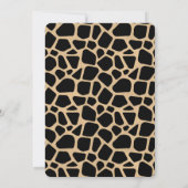 Black Brown Giraffe Print Einladung (Rückseite)
