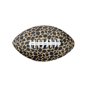 Black Brown Giraffe Print Football