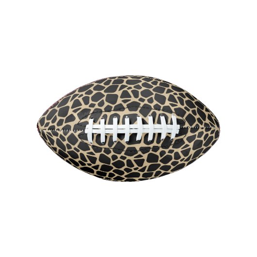 Black Brown Giraffe Print Football (Vorderseite)