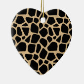 Black Brown Giraffe Print Keramik Ornament (Rechts)
