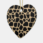 Black Brown Giraffe Print Keramik Ornament (Links)
