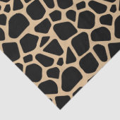 Black Brown Giraffe Print Seidenpapier (Detail)