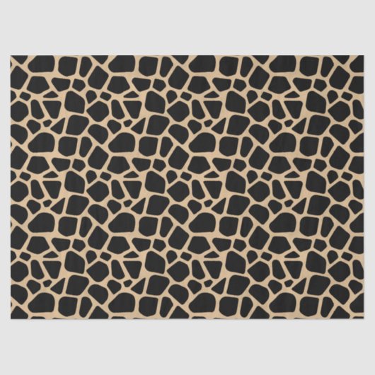 Black Brown Giraffe Print Seidenpapier (Vorderseite)