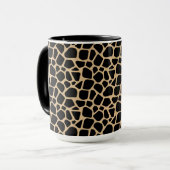 Black Brown Giraffe Print Tasse (Vorderseite Links)