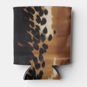 Black Brown Gold Cowhide Dosenkühler (Vorderseite)