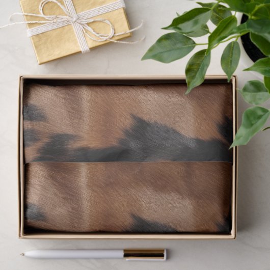 Black Brown Gold Cowhide Seidenpapier (Geschenk)