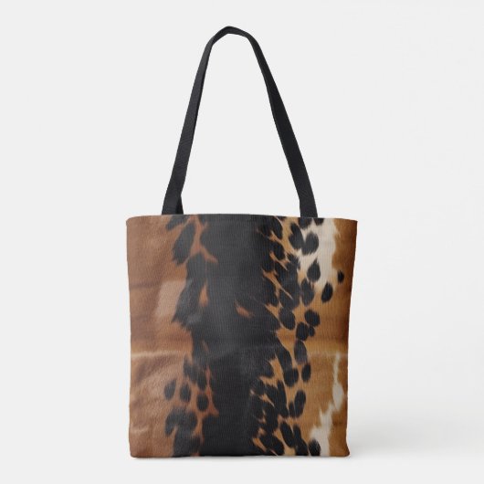 Black Brown Gold Cowhide Tasche (Rückseite)